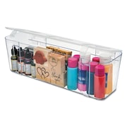 Deflecto Stackable Caddy Organizer Containers, Large, Clear 29301CR